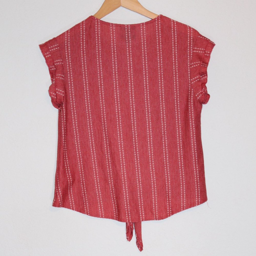 W5 Anthropologie red with white stripes - M